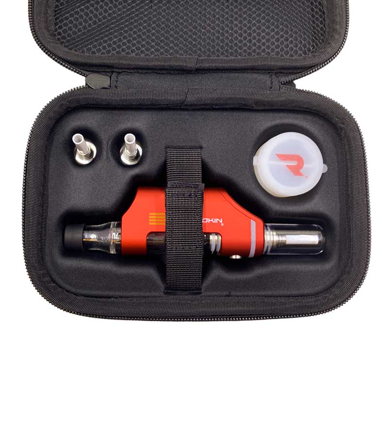 Stinger electronic concentrate vape case - red Stinger electronic concentrate vape case - red - open