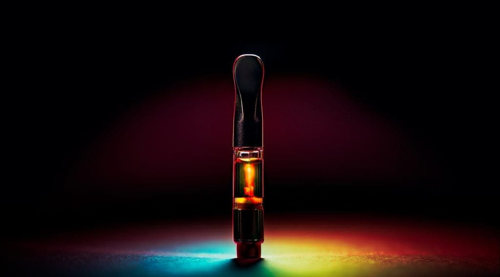 New,Marijuana,Vape,Pen,Cartridge,With,Radiant,Rainbow,Lighting,And vape cartridge heating