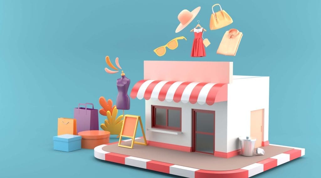 The,Shop,Is,Surrounded,By,Shopping,Bags,And,Clothes,On The,Shop,Is,Surrounded,By,Shopping,Bags,And,Clothes,On