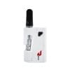 Rage--White---cart A white rectangular vape device with a black mouthpiece and a red "ROKIN" logo on the side.
