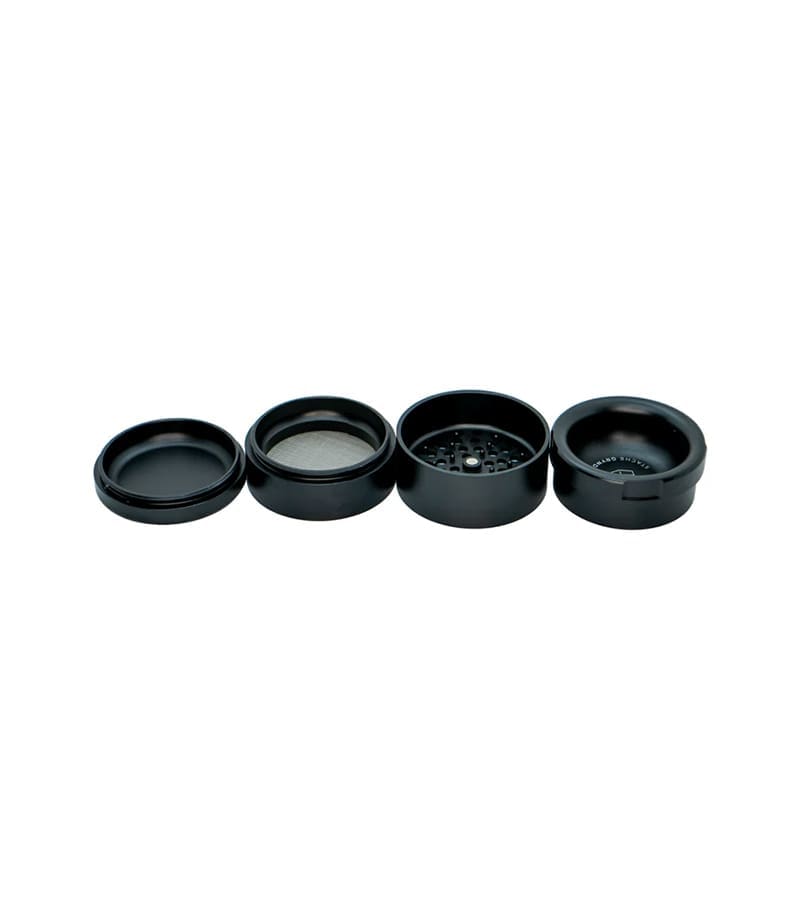 Stache 4 piece grynder black Stache 4 piece grinder black broken down into 4 pieces