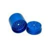 Stache 4 piece grynder blue Stache 4 piece grinder blue with top off