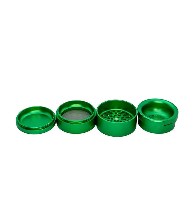 Stache 4 piece grinder green broken down into 4 pieces Stache 4 piece grinder green broken down into 4 pieces