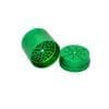 Stache 4 piece grinder green with top off Stache 4 piece grinder green with top off