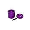 Stache 4 piece grynder purple with bottom off Stache 4 piece grynder purple with bottom off