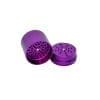 Stache 4 piece grinder purple with top off Stache 4 piece grinder purple with top off