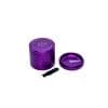Stache 5 piece grynder purple with the bottom off Stache 5 piece grynder purple with the bottom off