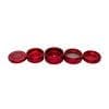 Stache 5 piece grynder red open with all 5 pieces separated Stache 5 piece grynder red open with all 5 pieces separated