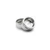 Stache Big 4 Piece Grynder silver opened in two pieces Stache Big 4 Piece Grynder silver opened in two pieces