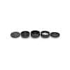 Stache Big 5 piece grynder black open with all 5 pieces separated Stache Big 5 piece grynder black open with all 5 pieces separated