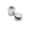 Stache Big 5 piece grynder silver with the lid off Stache Big 5 piece grynder silver with the lid off